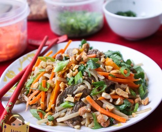 Hoisin Beef with Rice Noodles