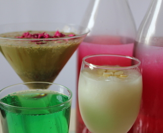 Indian Summer Drinks. Badaam / Khus / Paan Sharbats
