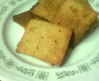 Crackers de sésamo (harina de arroz y de garbanzo) - Recetas sin gluten, sin leche, sin huevo