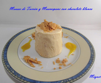 Mousse de Turrón y Mascarpone con Chocolate Blanco