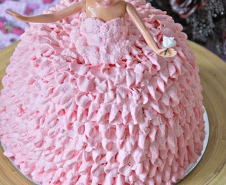 Doll Cake/ Barbie Cake/ Strawberry Cake with Whipped Cream Frosting (200th Post)