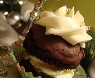 Cupcakes Choco-Clémentines avec glaçage au fromage à la crème...