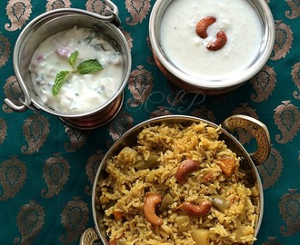 Vegetable Brinji Sadam | Varagu Thengai Pal Payasam | South Indian Lunch Menu