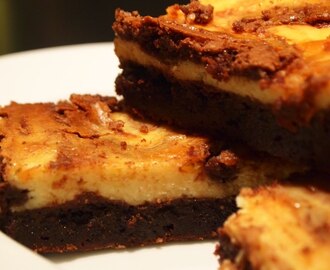 Brownies de chocolate e queijo creme