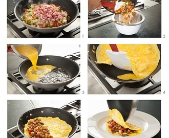 Como hacer un omelette relleno facil