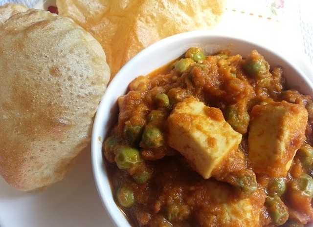 Paneer Peas masala – Spicy side dish with Pooris or Rotis