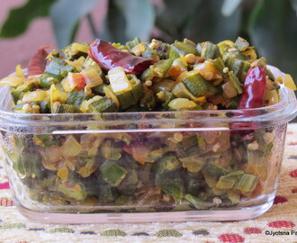 Masala Bhindi (Okra Cooked With Spices)