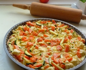 Karotten-Brokkoli-Zucchini Quiche