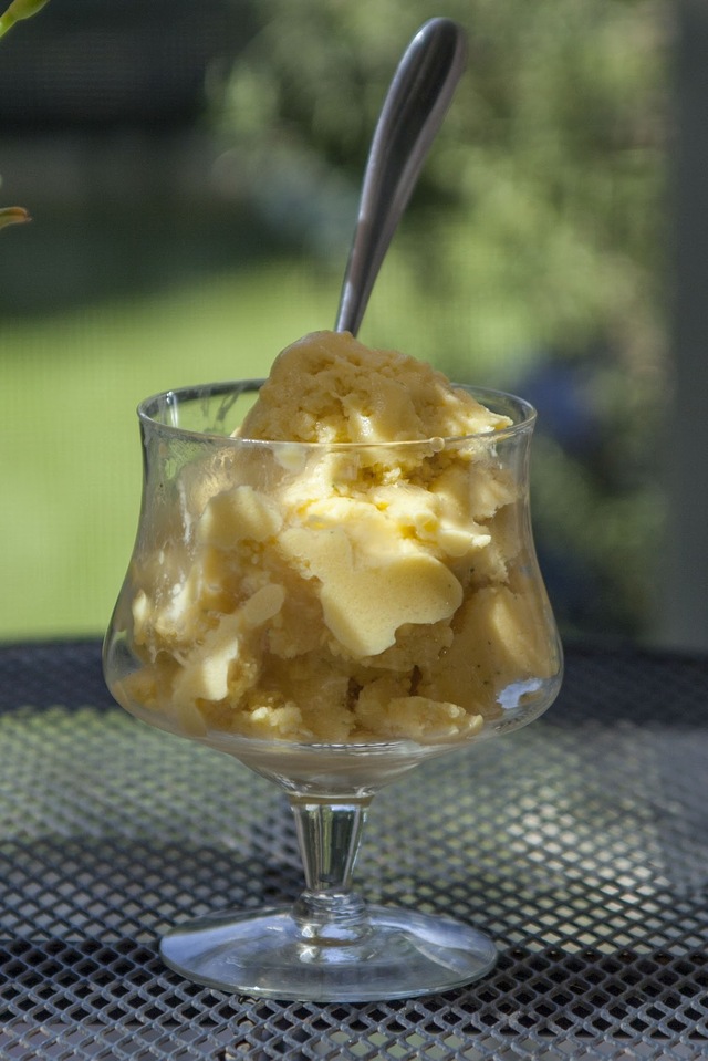 Another Quick Summer Recipe, Mango Mint Ice Cream, No Machine Necessary.