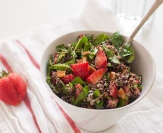 Strawberry Spinach Salad with Sweet and Spicy Walnuts