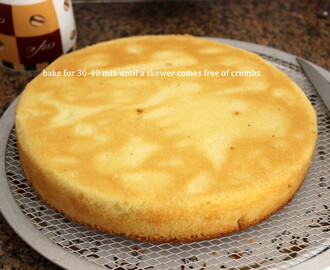 Hot Milk Cake with Step by step pictures