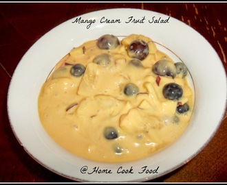 Mango Cream Fruit Salad and Cream of Coconut Milk Shake