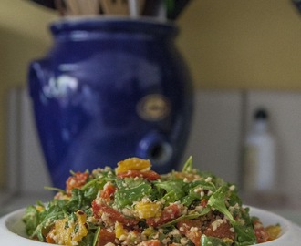 A Keeper For Summer Weekends, Roasted Pepper Salad With Peanut Dressing.