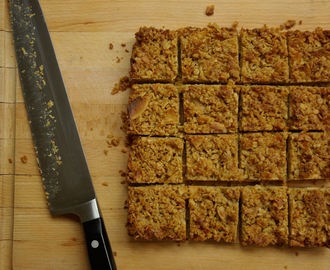 Spiced coconut and maple syrup flapjack
