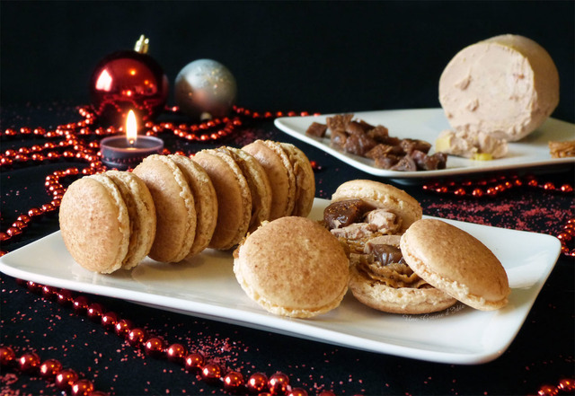 *Noël 2012* Macarons au Pain d'épices, Foie Gras et Figues