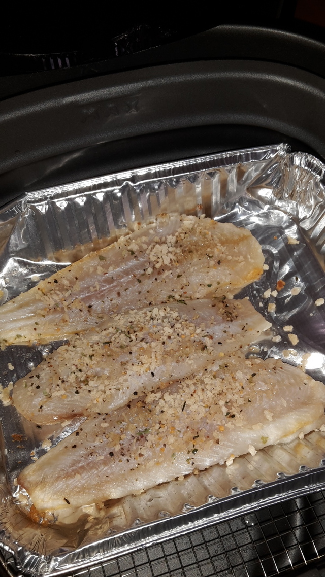 gebakken vis uit airfryer 