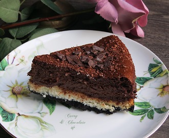 Tarta de queso con chocolate y coco – Coconut and chocolate cheesecake
