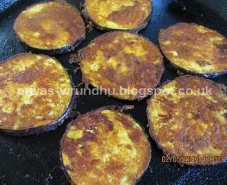 Brinjal Pan Fried/Fried Eggplant/Kathrikkai Varuval