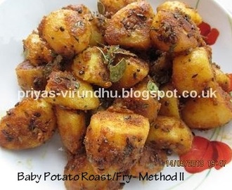 Baby Potato Roast/Fry – Method II