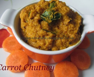 Carrot Chutney [Side dish/dips for Idlis, dosas, rotis etc]