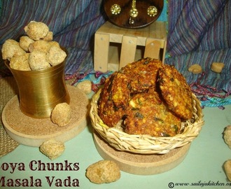 Meal Maker Masala Vada / Meal Maker Paruppu Masal Vadai / Soya Chunks Masala Vada / Soya Chunk & Channa Dal Vada