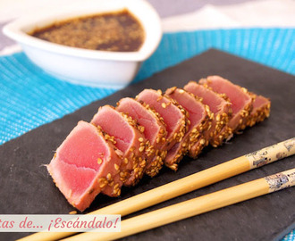 Tataki de atún rojo con sésamo