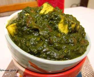 Palak/Saag Paneer - Curried Spinach with Indian Cottage Cheese