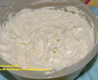 Crema de mantega a la vainilla sense ou
