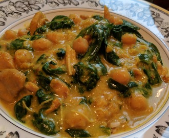 Indian Spiced Chicken with Chickpeas and Spinach