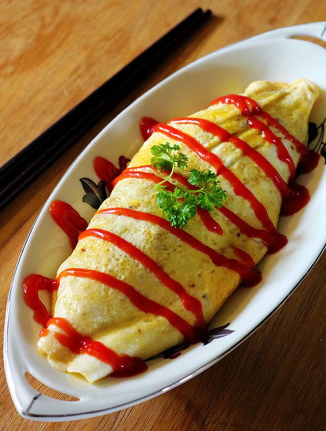 Japanse gevulde omelet: Omurice, オムライス