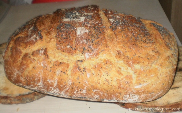 Chleb z garnka pszenno-razowy z ziarnami-najlepszy domowy chleb