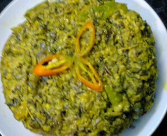 Veg. Curry Of Banana Flower With Mustard Seeds/Mocha Paturi