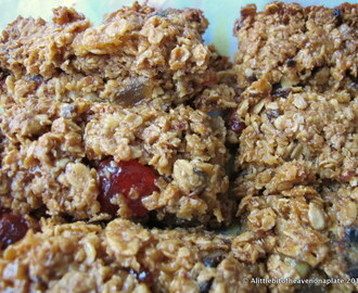 Chewy ginger and cherry flapjacks - recipe