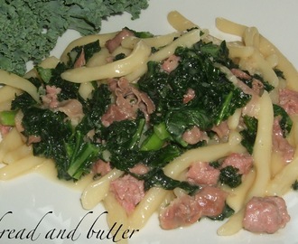 Fresh home made pasta with cavolo nero and sausage!!!