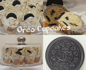 Oreo cupcakes med oreo frosting