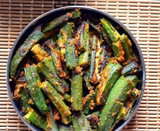 Crispy okra fry recipe| Okra fry with gram flour recipe | Besanwali bhindi recipe
