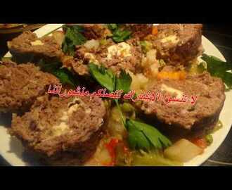 viande hachée et légumes au four/الخضر و اللحم المفروم في الفرن