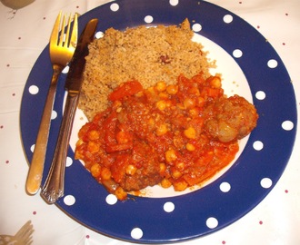 Weight Watchers Moroccan stew with cous cous.