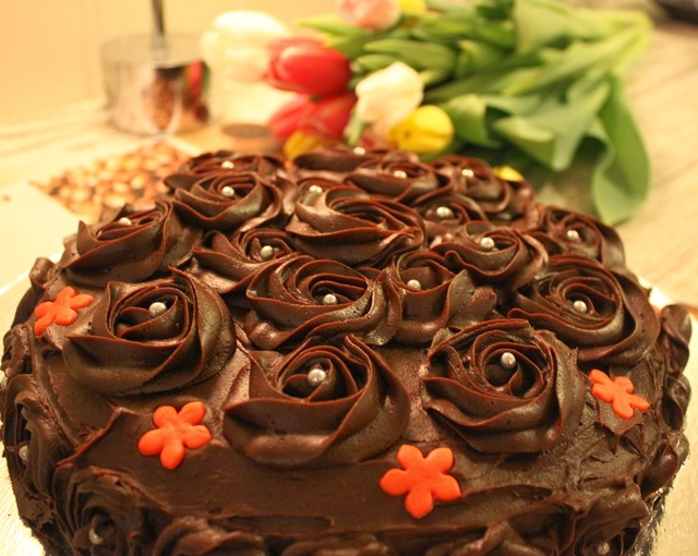Sjokoladekake med sjokoladekrem