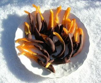 Candied Orange Peel dipped in Chocolate