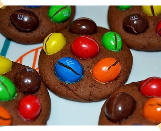 Cookies de chocolate con M&M's