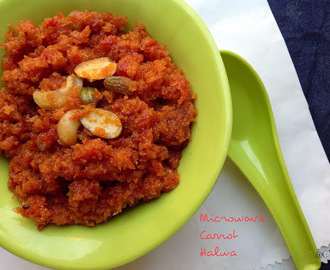 Carrot Halwa in Microwave