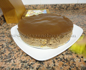 Tarta mousse de chocolate y "nocilla" (método tradicional y con thermomix)