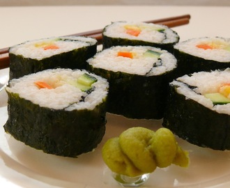 Sushi vegetal de tres colors... un picnic a la platja?