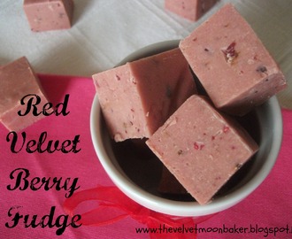 Red Velvet Berry Fudge