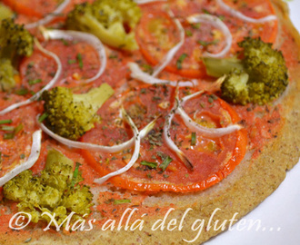 Pizza sin Gluten, sin Huevos y sin Levadura (Receta GFCFSF, Vegana)