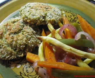 Menú del día: Croquetas de quinoa y verduras al horno