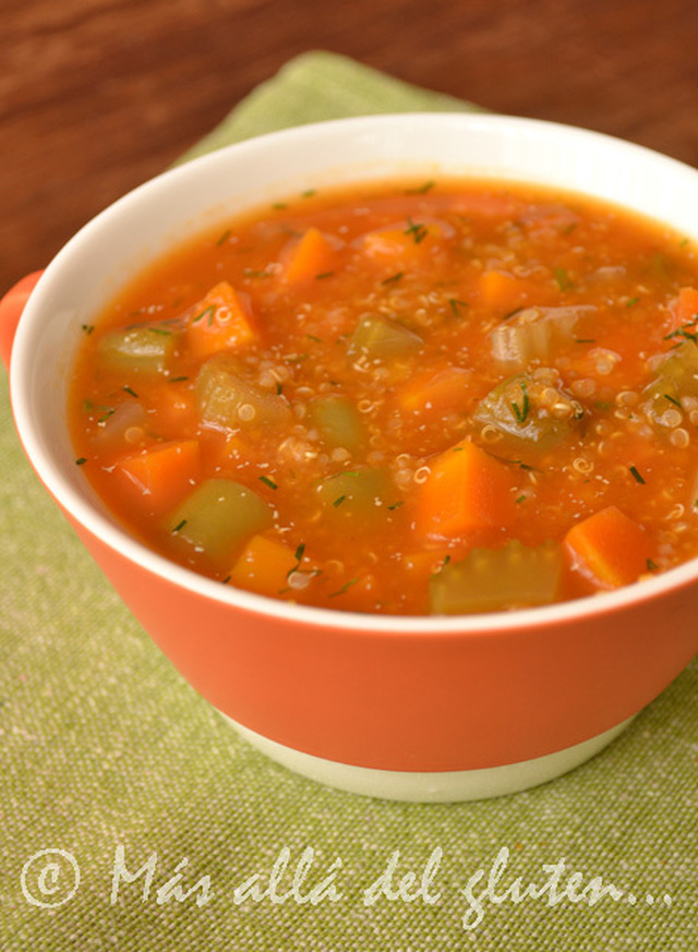 Sopa de Verduras y Quinua (Receta GFCFSF, Vegana)