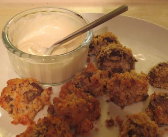 Breaded Mushrooms with Garlic Mayo for Toddlers and Adults