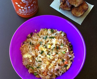 Sriracha Egg Fried Rice | Easy Lunchbox recipes